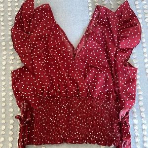 Red Polka Dot Top